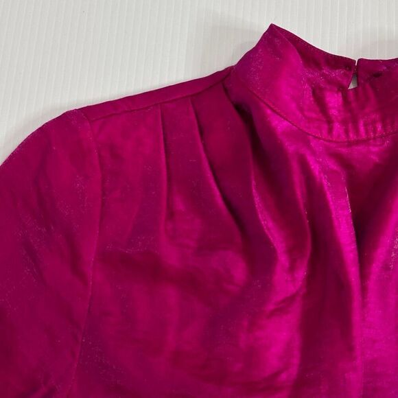 Finders Keepers Yasmine Fuchsia Ruched Dress XS/ 2 Valentine Date Cocktail Party - Picture 12 of 16